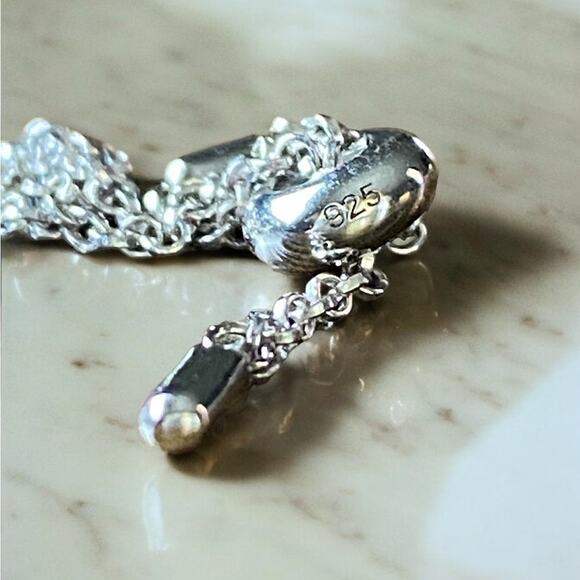 FANCIME Infinity Solid Sterling Silver  Cubic Zirconia  Adjustable Bolo Bracelet - Picture 5 of 8